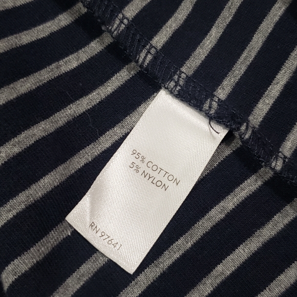 J jill blue grey stripes blazer medium women - Picture 7 of 10